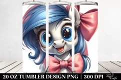 Funny Pony Portrait 20 Oz Tumbler Product Image 2
