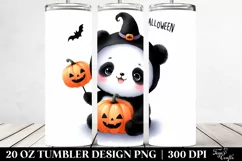 Cute Baby Panda Halloween PNG Product Image 2