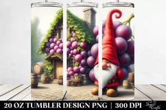 Gnome Red Hat House Clipart|20 oz Tumbler Product Image 2