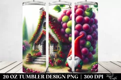 Gnome Red Hat House Clipart|20 oz Tumbler Product Image 2