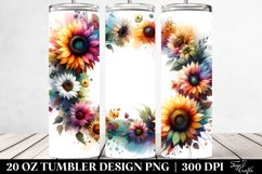 Abstract Sunflower Frame Tumbler Product Image 2