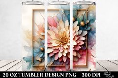 Abstract y Wooden Chrysanthemum, Transparent 20 Oz Tumbler Product Image 2