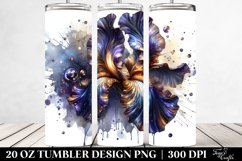 20 Oz Tumbler Sublimation | Shiny Iris Design Product Image 2
