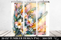 Abstract y Wooden Freesia, Transparent 20 Oz Tumbler Product Image 2