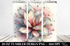 Shiny 3D Magnolia | 20 oz Tumbler Product Image 2
