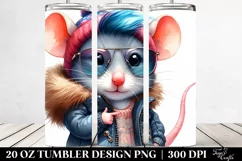 Cute Winter Baby Mouse | 20 oz Tumbler Product Image 2