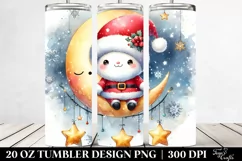 Vibrant Santa Moon Snowflakes | 20 oz Tumbler Product Image 2
