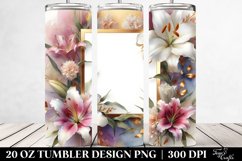 Vibrant Abstract Gold Foil Lily | 20 Oz Tumbler Product Image 2