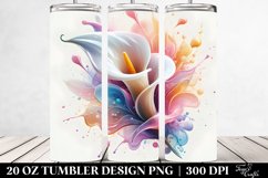 Abstract y Shiny Calla Lily, Transparent 20 Oz Tumbler Product Image 2