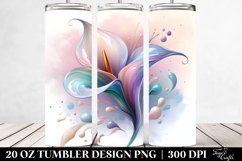 Abstract y Shiny Calla Lily, Transparent 20 Oz Tumbler Product Image 2