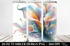 Abstract y Shiny Calla Lily, Transparent 20 Oz Tumbler Product Image 2