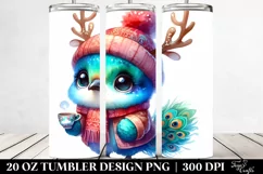 Enthusiastic Baby Peacock in Winter PNG Product Image 2