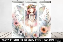 Whimsical Fairy Watercolor Tumbler Product Image 2