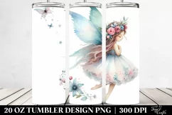 Whimsical Fairy Watercolor Tumbler Product Image 2