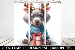 Enthusiastic Baby Weimaraner in Winter PNG Product Image 2