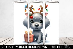 Enthusiastic Baby Weimaraner in Winter PNG Product Image 2