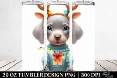 Enthusiastic Baby Weimaraner in Winter PNG Product Image 2