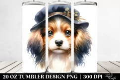 Cute Playful Dog, Transparent 20 Oz Tumbler Product Image 2