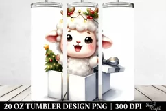 Expressive Baby Lamb in Winter PNG Product Image 2