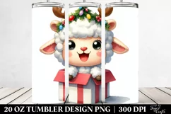 Expressive Baby Lamb in Winter PNG Product Image 2