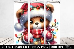 Washed Watercolor Baby Bear Clipart, Transparent 20 Oz Product Image 2