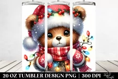 Washed Watercolor Baby Bear Clipart, Transparent 20 Oz Product Image 2