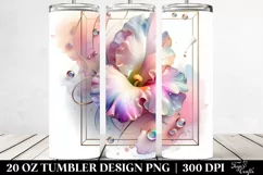 Abstract y Glossy Sweet Pea, Transparent 20 Oz Tumbler Product Image 2