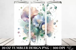 Abstract y Glossy Sweet Pea, Transparent 20 Oz Tumbler Product Image 2