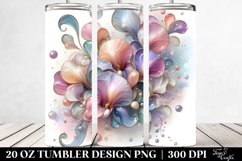 Abstract y Glossy Sweet Pea, Transparent 20 Oz Tumbler Product Image 2