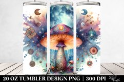Vibrant Celestial Mushroom Clipart 20 Oz Tumbler Product Image 2