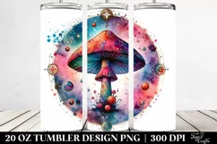 Vibrant Celestial Mushroom Clipart 20 Oz Tumbler Product Image 2