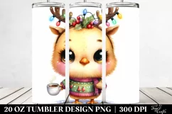 Extremely Expressive Baby Chicken in Winter PNG Product Image 2