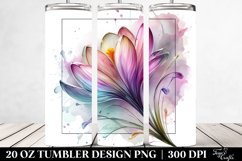 Abstract y Shiny Crocus, Transparent 20 Oz Tumbler Product Image 2