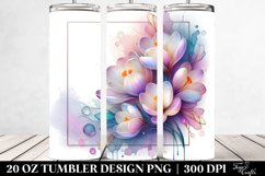 Abstract y Shiny Crocus, Transparent 20 Oz Tumbler Product Image 2