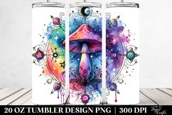 Vibrant Magical Celestial Mushroom 20 Oz Tumbler Product Image 2