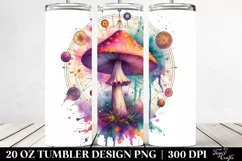 Vibrant Celestial Mushroom Clipart 20 Oz Tumbler Product Image 2