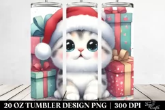 Expressive Baby Kitten in Winter PNG Product Image 2