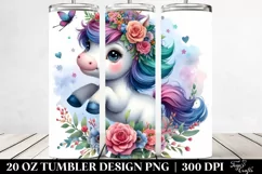 Jumping Baby Unicorn | 20 oz Tumbler Product Image 2
