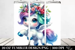 Jumping Baby Unicorn | 20 oz Tumbler Product Image 2