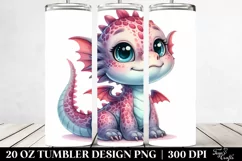 Cute Baby Dragon in Whimsical Style, High-Res Clipart Product Image 2