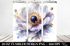20 Oz Tumbler Sublimation | Shiny Anemone with Golden Product Image 2