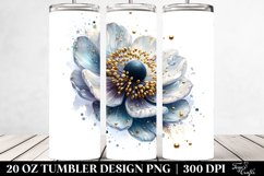 20 Oz Tumbler Sublimation | Shiny Anemone Design Product Image 2