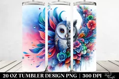 Vibrant Ice Owl | 20 oz Tumbler Product Image 2