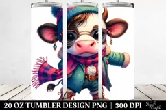 Cute Baby Cow with Contempt Expression 20 Oz Tumbler Product Image 2
