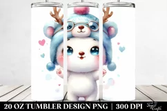Expressive Baby Bear in Winter PNG Product Image 2