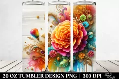 Colorful Marigold Design | 20 oz Tumbler Product Image 2