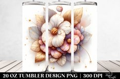 Wooden Impatiens with Golden Accents | 20 Oz Tumbler Product Image 2
