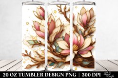 Detailed Stained Magnolia | 20 Oz Tumbler Product Image 2