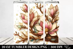 Detailed Stained Magnolia | 20 Oz Tumbler Product Image 2