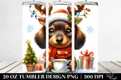 Cute Baby Dachshund Winter PNG Product Image 2